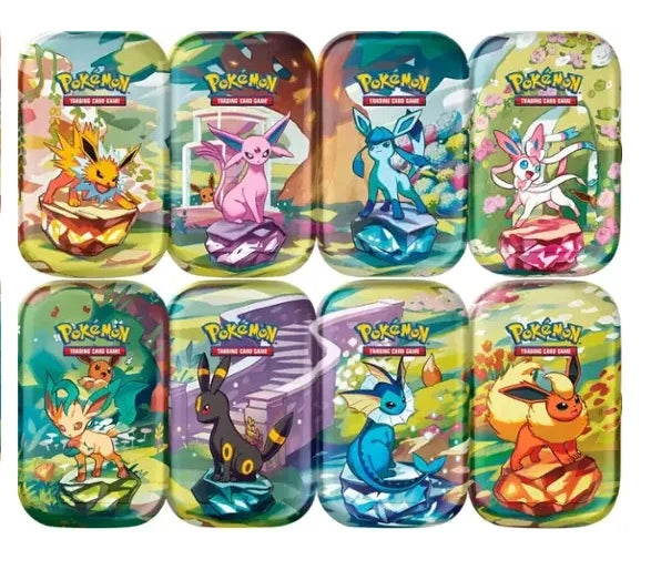 Pokémon Scarlet & Violet SV8.5 Prismatic EVOLUTIONS Mini Tin -מארז פוקימון מיני טין