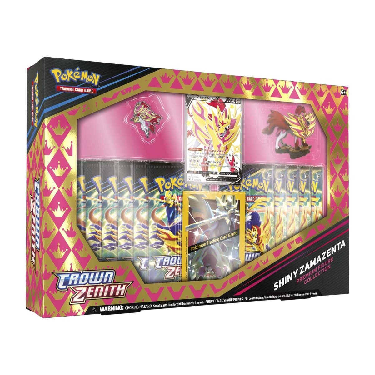 Pokémon TCG: Crown Zenith Premium Figure Collection—Shiny Zamazenta -מארז קלפי פוקימון